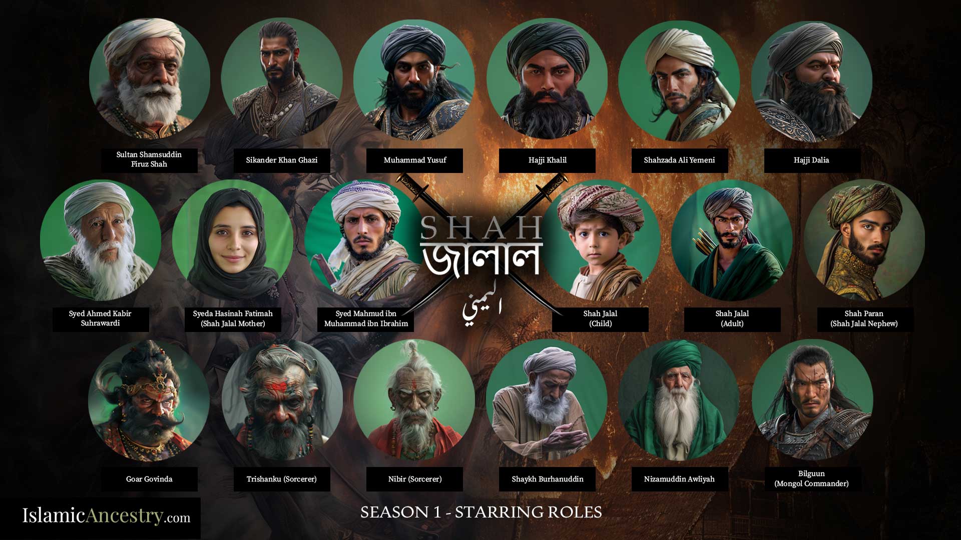Starring roles for Shah Jalal Al-Yemeni Season 1